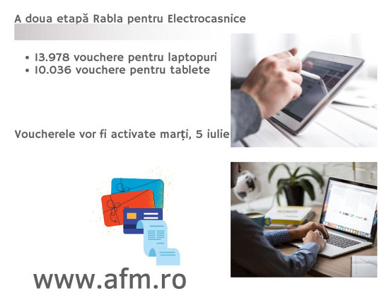 anunț AFM vouchere generate 1 iulie activare vouchere rabla electrocasnice