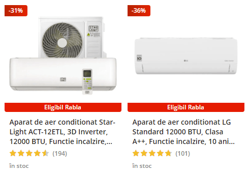 aparate aer conditionat eligibile rabla