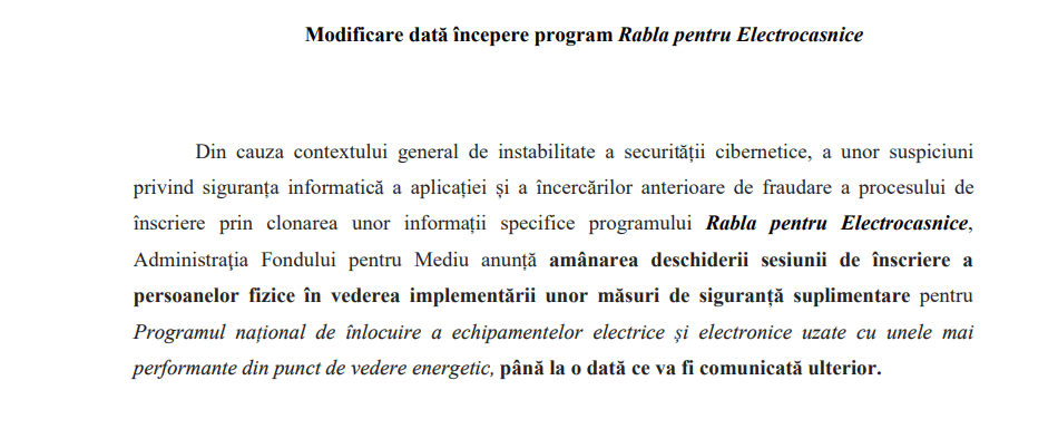 comunicat presă AFM program rabla electrocasnice 15.12.2020
