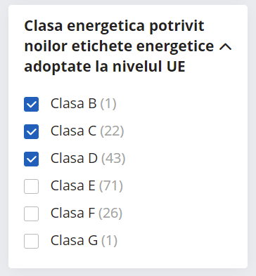 filtre eMAG masini spalat-vase clase eficienta energetica A - D
