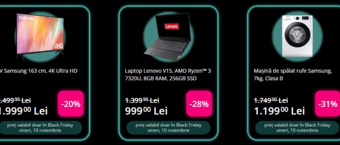 oferte Black Friday 2023 electronice electrocasnice
