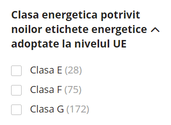televizoare clase energetice eMAG