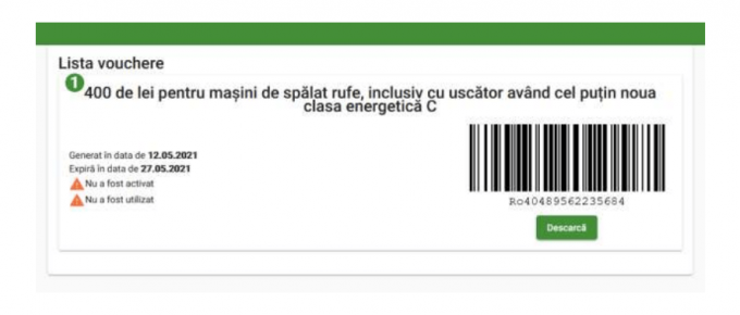 voucher aplicație Rabla Electrocasnice